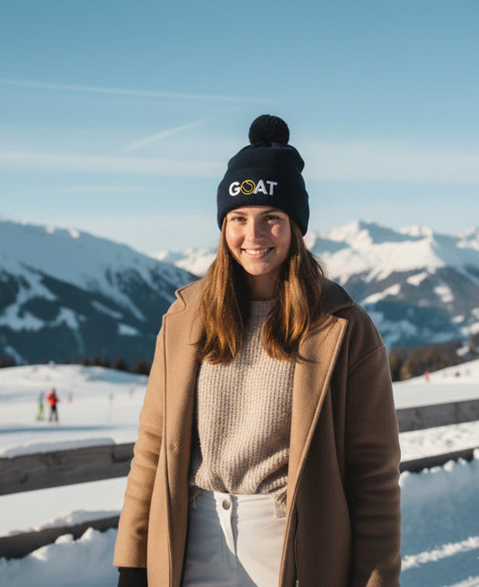 GOAT Tennis Pom pom beanie navy - Golden Slam Tennis Apparel