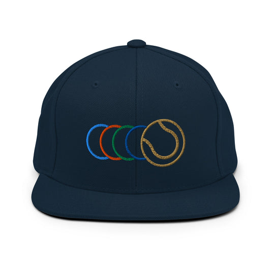 GOLDEN SLAM Snapback Hat Navy - Golden Slam Tennis Apparel