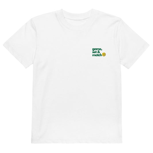 MATCH Organic kids tennis T-Shirt - Golden Slam Tennis Apparel