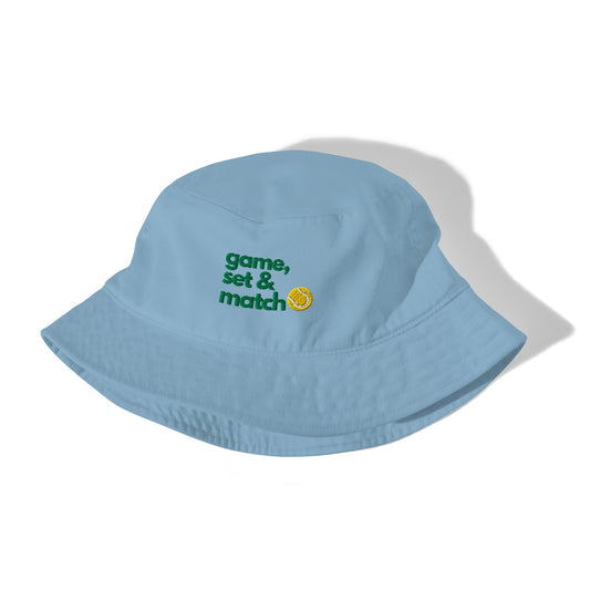 MATCH Organic tennis bucket hat - Golden Slam Tennis Apparel