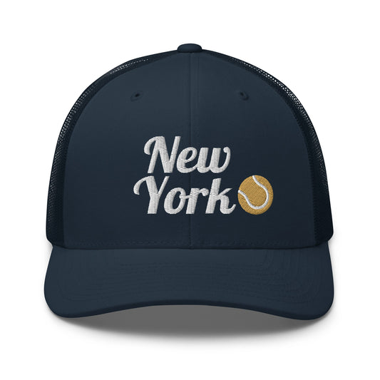 New York Tennis Trucker Cap navy - Golden Slam Tennis Apparel