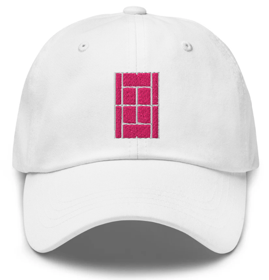 PINK COURT Tennis baseball cap, white - Golden Slam Tennis Apparel