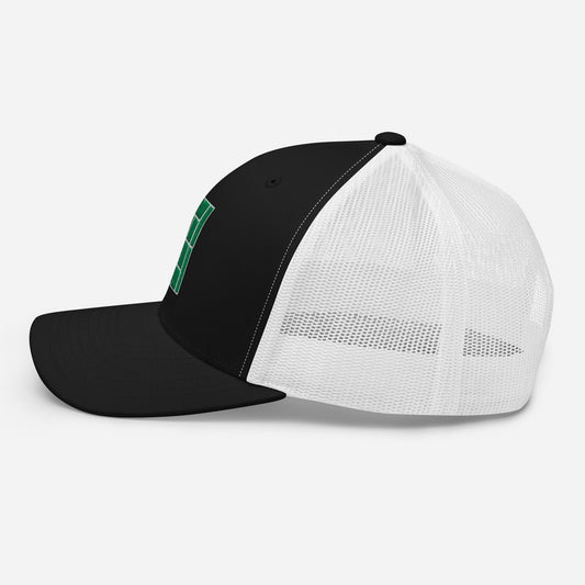 QUEENS Tennis Trucker Cap black/white - Golden Slam Tennis Apparel