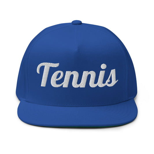 TENNIS Flat Bill Cap Blue - Golden Slam Tennis Apparel