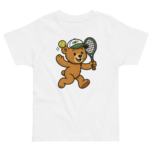Tennis teddy bear t-shirt boy - Golden Slam Tennis Apparel