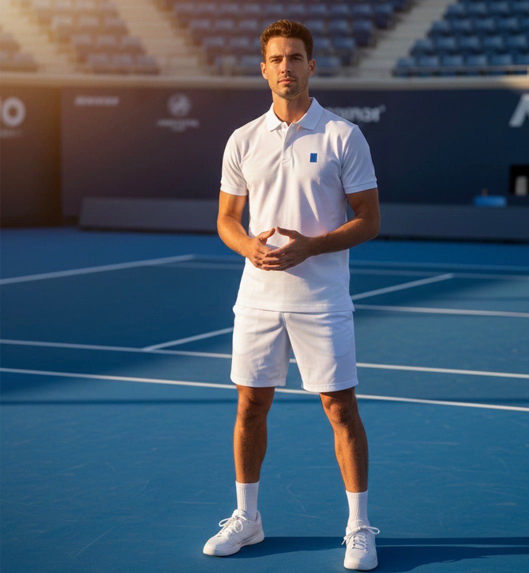 Aussie Tennis Men's Polo Shirt fitted cut - Golden Slam Tennis Apparel