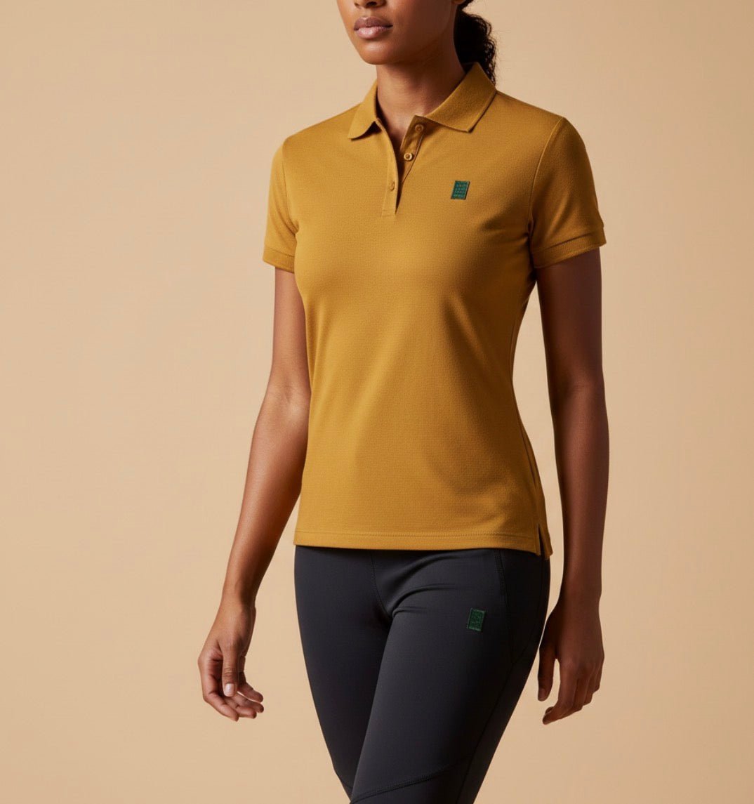 Aussie Tennis Women's Polo Shirt fitted cut - Golden Slam Tennis Apparel