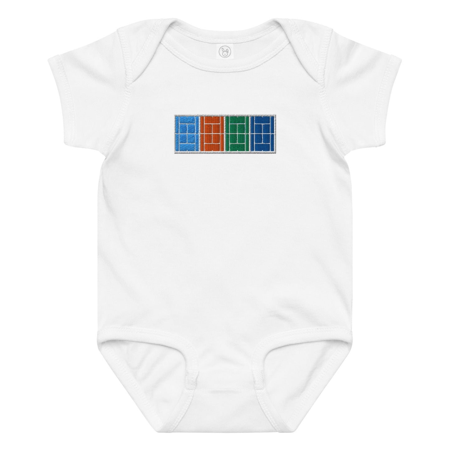 BIG COURTS tennis baby bodysuit - Golden Slam Tennis Apparel