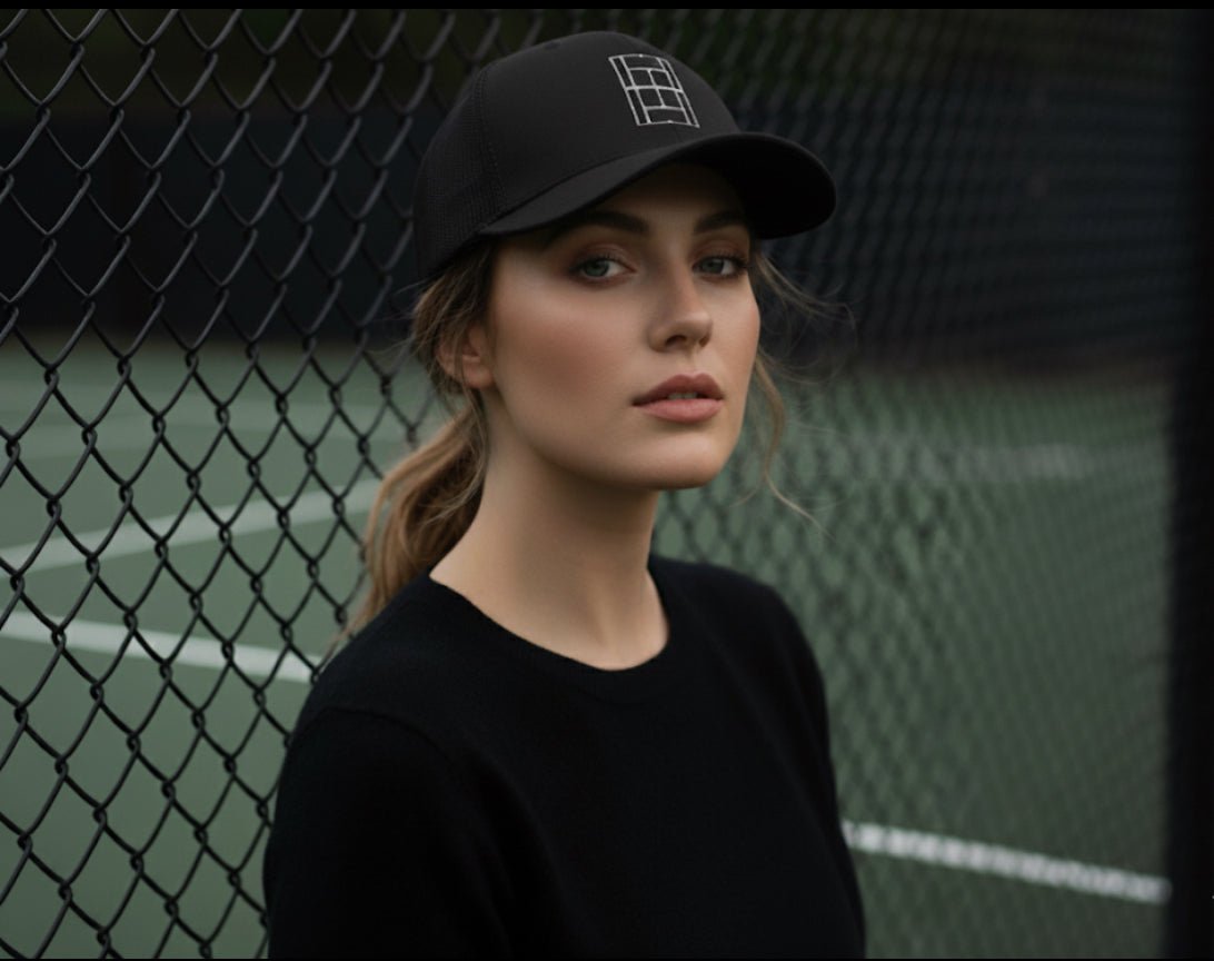 BLACK BEAUTY Tennis Trucker Cap black - Golden Slam Tennis Apparel