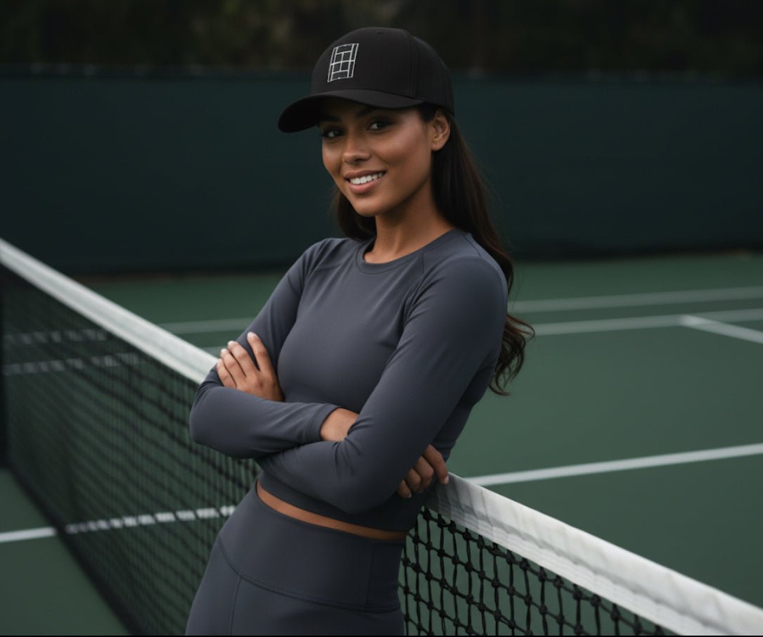 BLACK BEAUTY Tennis Trucker Cap black - Golden Slam Tennis Apparel