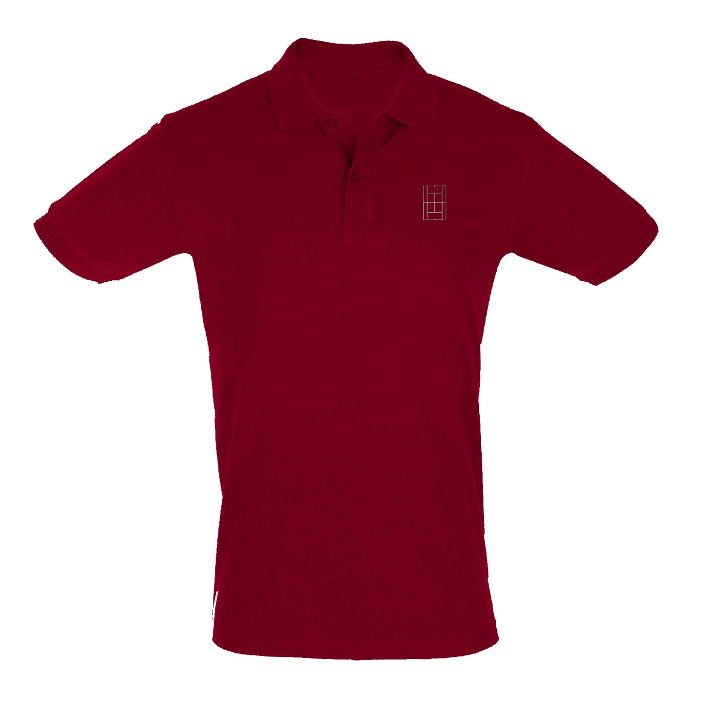 Bordeaux Court - Men's Tennis Polo Shirt fitted cut - Golden Slam Tennis Apparel