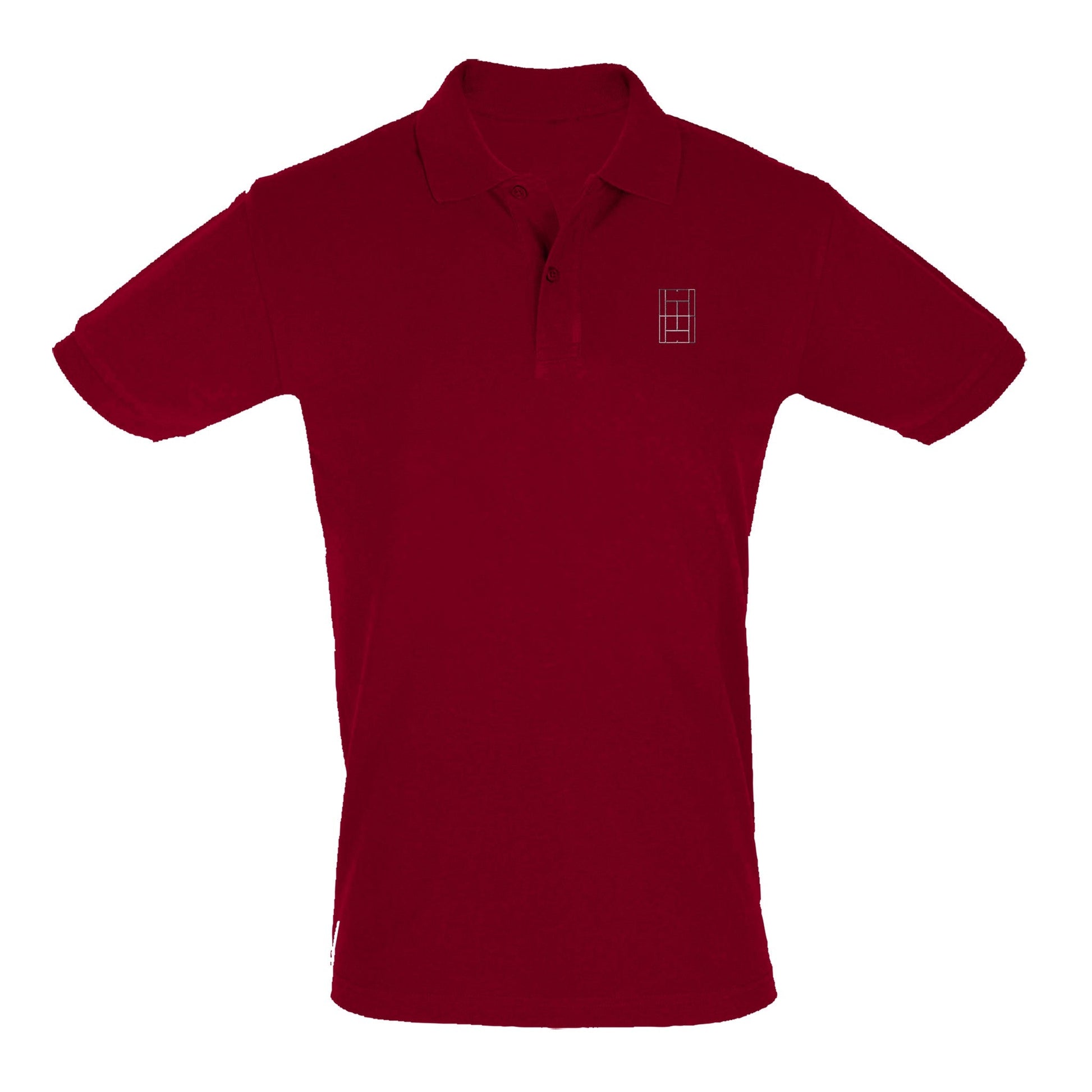 Bordeaux Court - Men's Tennis Polo Shirt fitted cut - Golden Slam Tennis Apparel