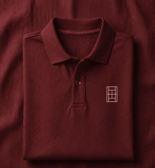 Bordeaux Court - Men's Tennis Polo Shirt fitted cut - Golden Slam Tennis Apparel