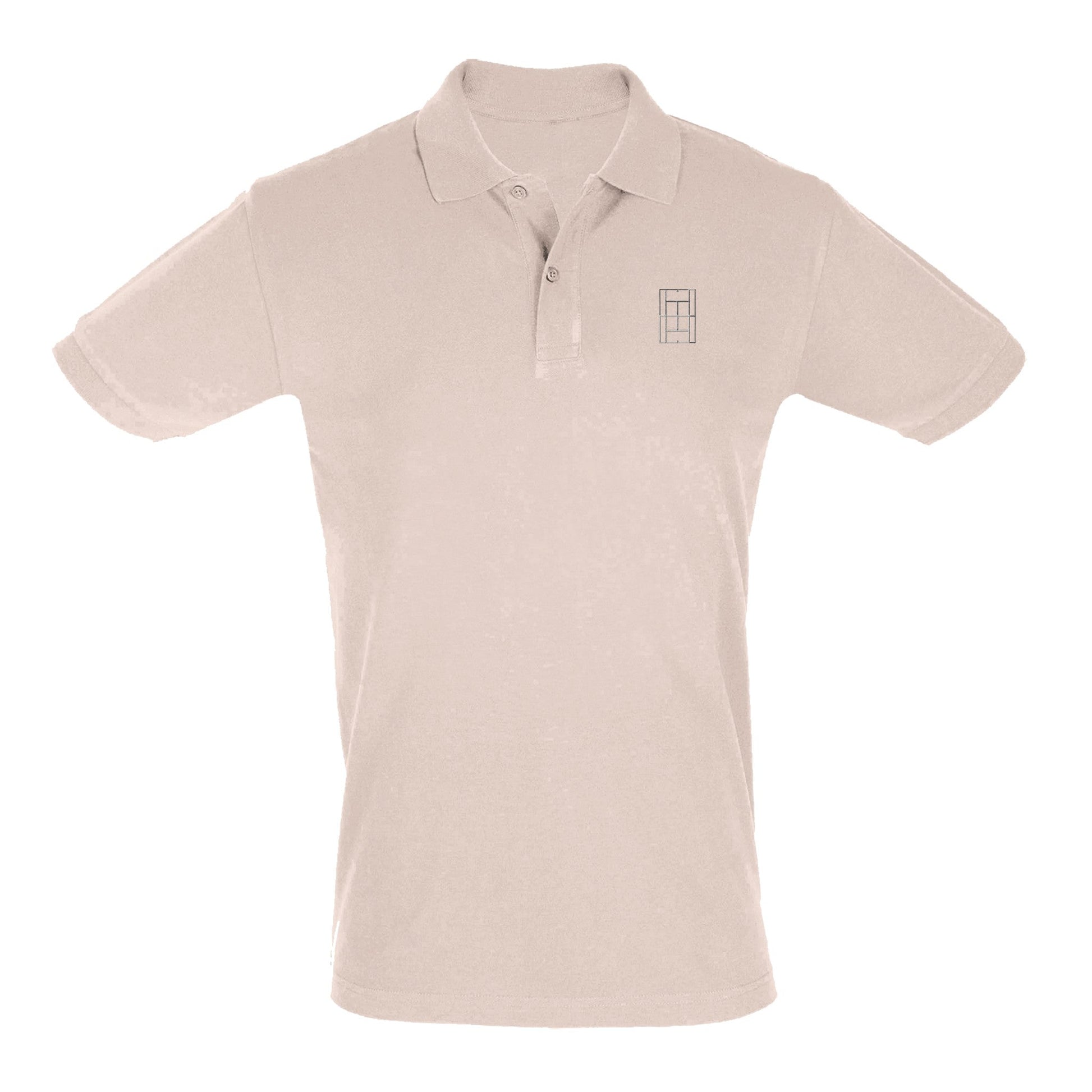 Champagne Blush - Men's Tennis Polo Shirt fitted cut - Golden Slam Tennis Apparel