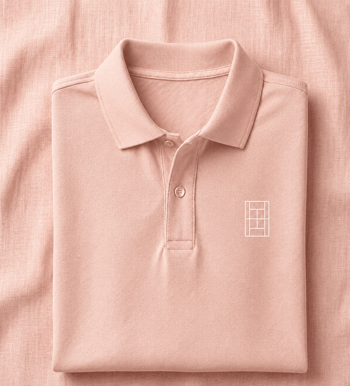 Champagne Blush - Men's Tennis Polo Shirt fitted cut - Golden Slam Tennis Apparel
