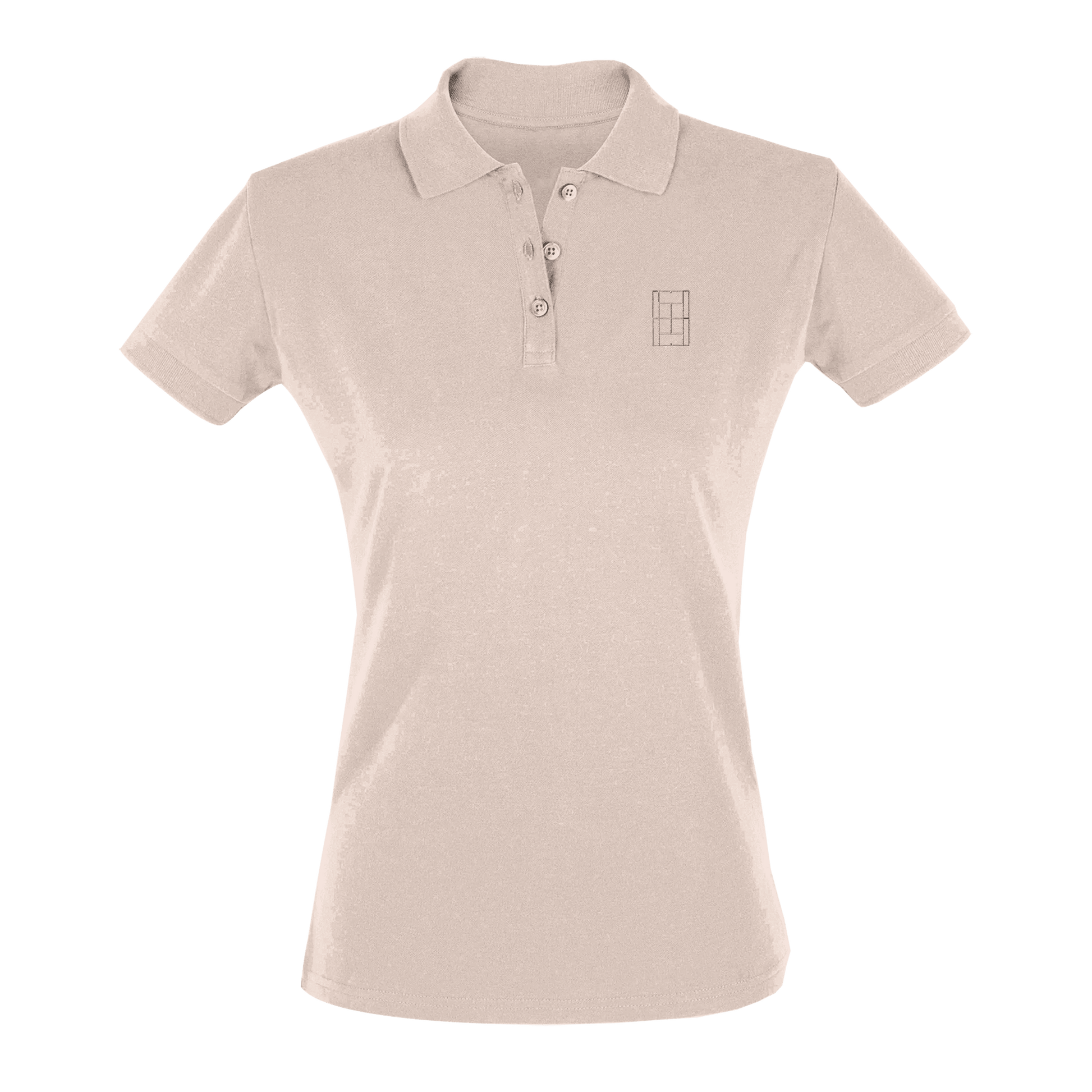 Champagne Blush - Women's Tennis Polo Shirt fitted cut - Golden Slam Tennis Apparel