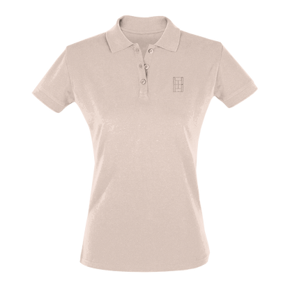 Champagne Blush - Women's Tennis Polo Shirt fitted cut - Golden Slam Tennis Apparel