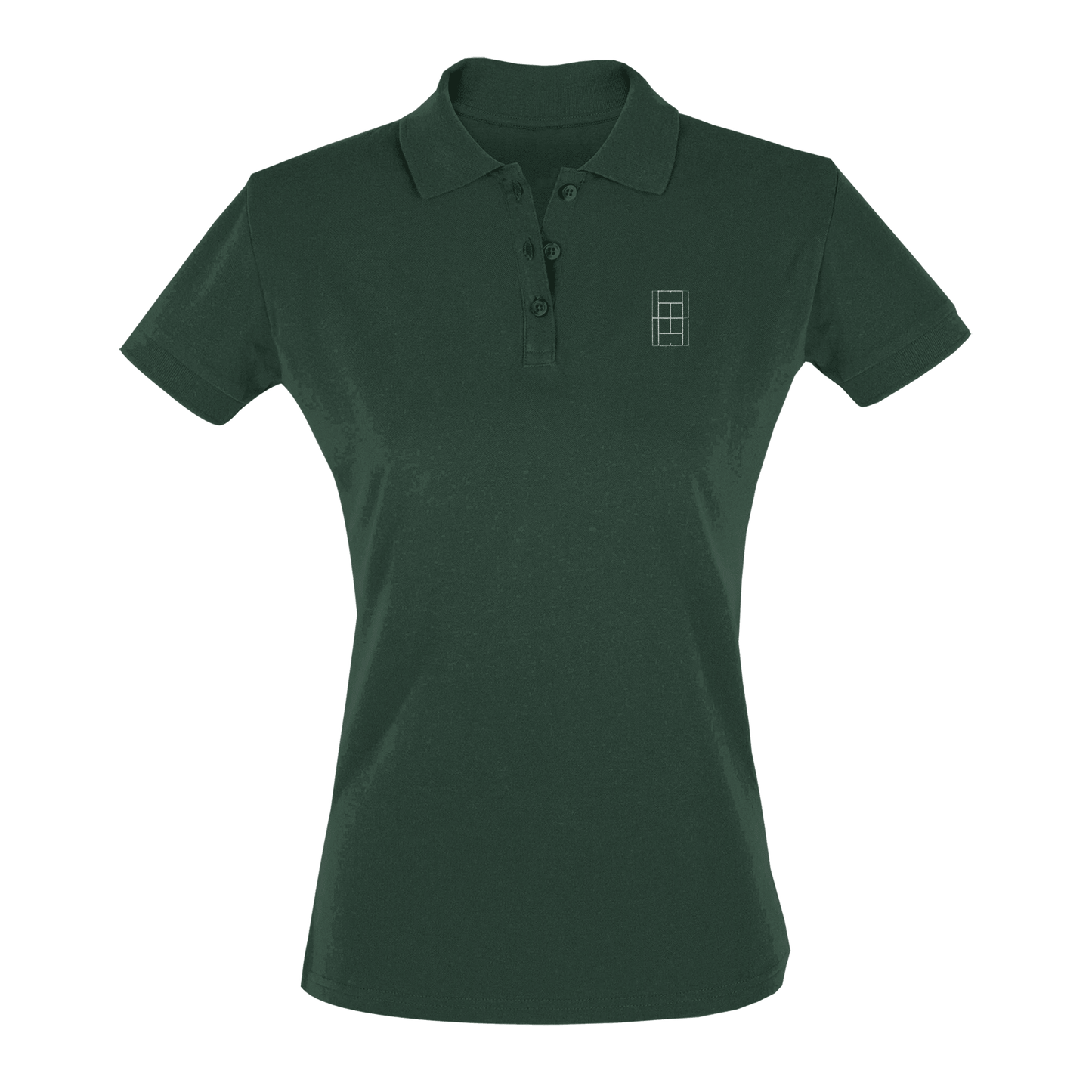 Championship Green - Women's Tennis Polo Shirt fitted cut - Golden Slam Tennis Apparel