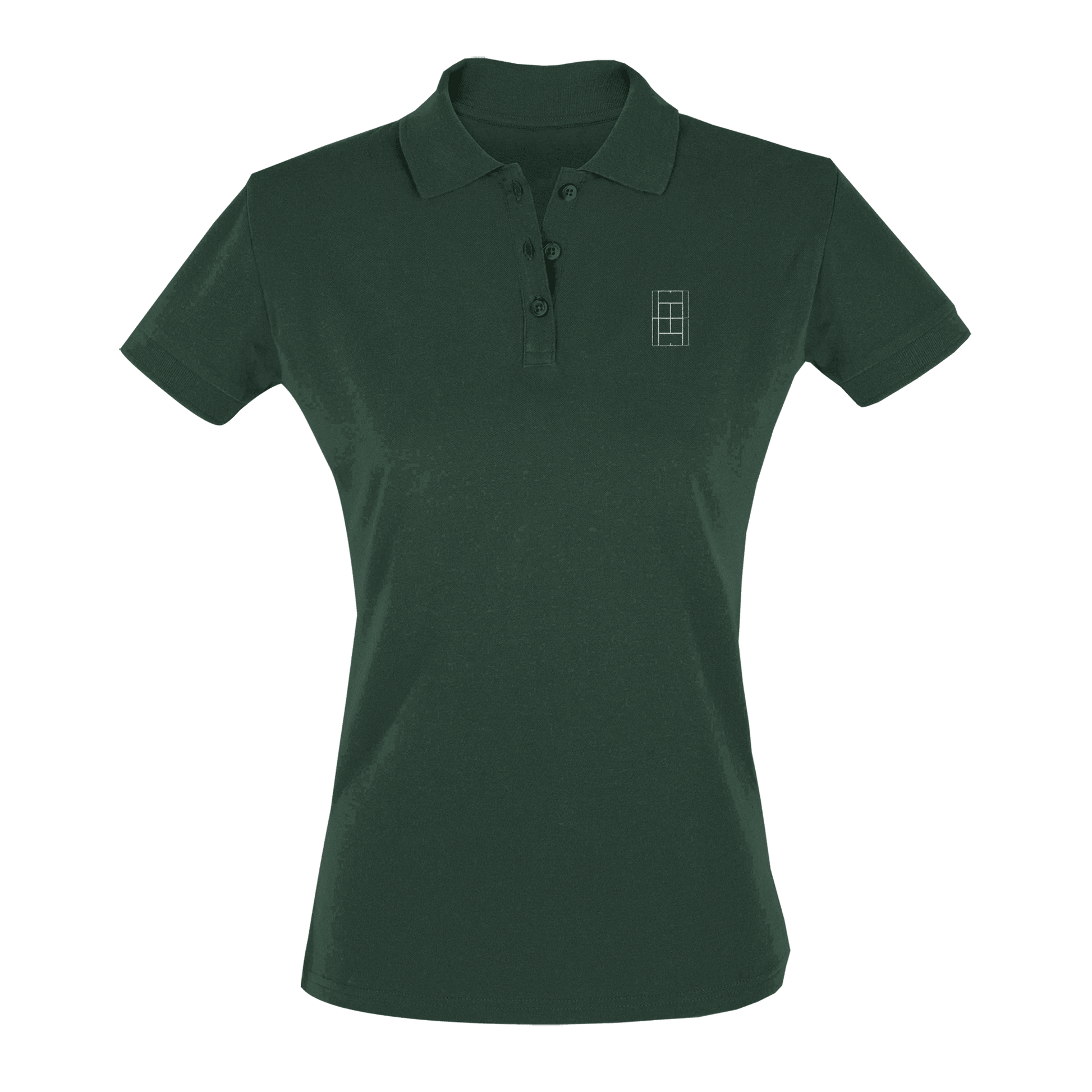 Championship Green - Women's Tennis Polo Shirt fitted cut - Golden Slam Tennis Apparel