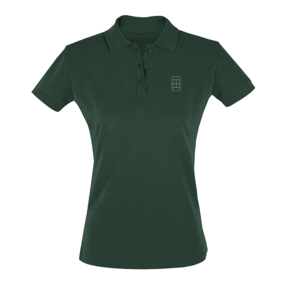 Championship Green - Women's Tennis Polo Shirt fitted cut - Golden Slam Tennis Apparel