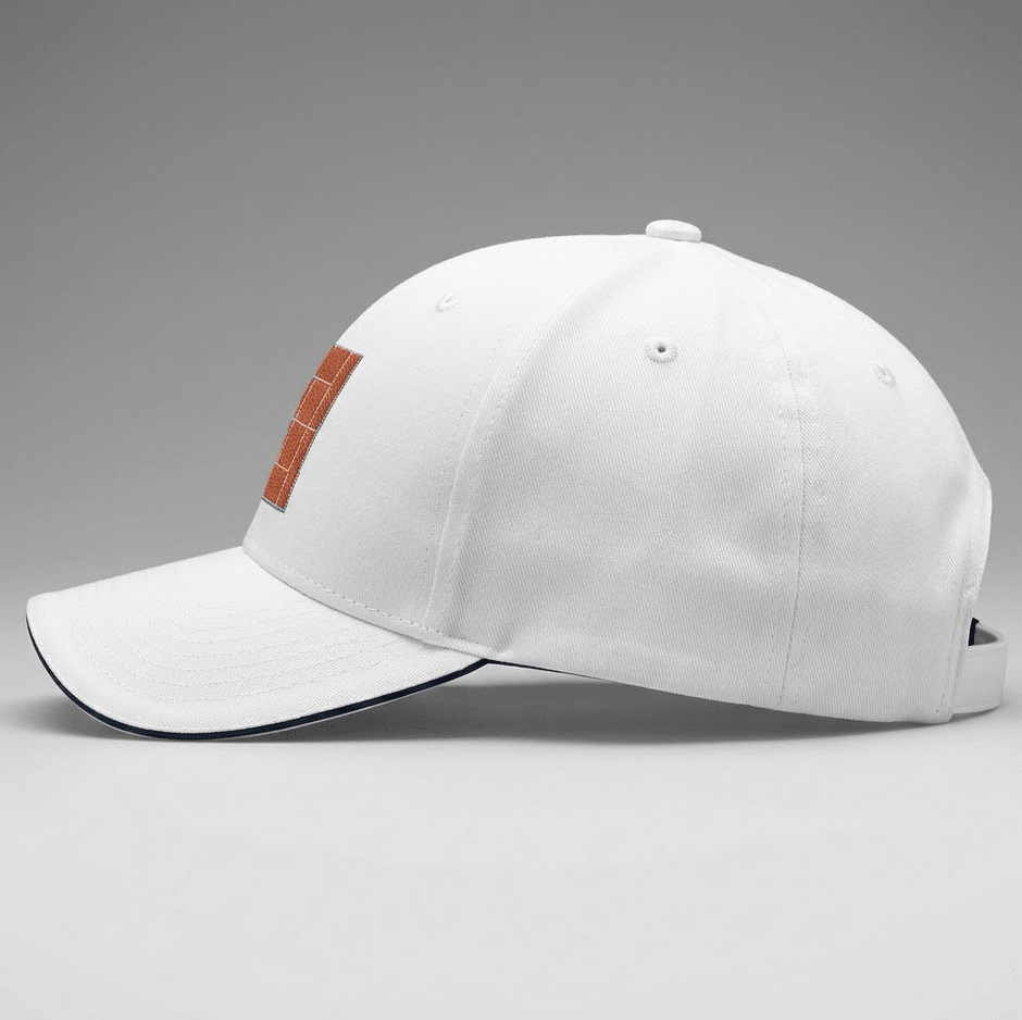 CLAY Court Tennis Tech Cap white - Golden Slam Tennis Apparel