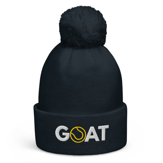 GOAT Tennis Pom pom beanie navy - Golden Slam Tennis Apparel