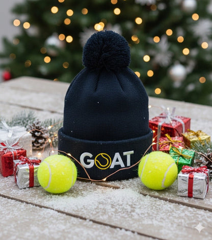 GOAT Tennis Pom pom beanie navy - Golden Slam Tennis Apparel