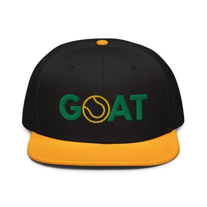 GOAT Tennis Snapback Hat - Golden Slam Tennis Apparel