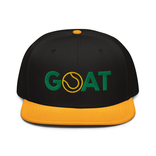GOAT Tennis Snapback Hat - Golden Slam Tennis Apparel