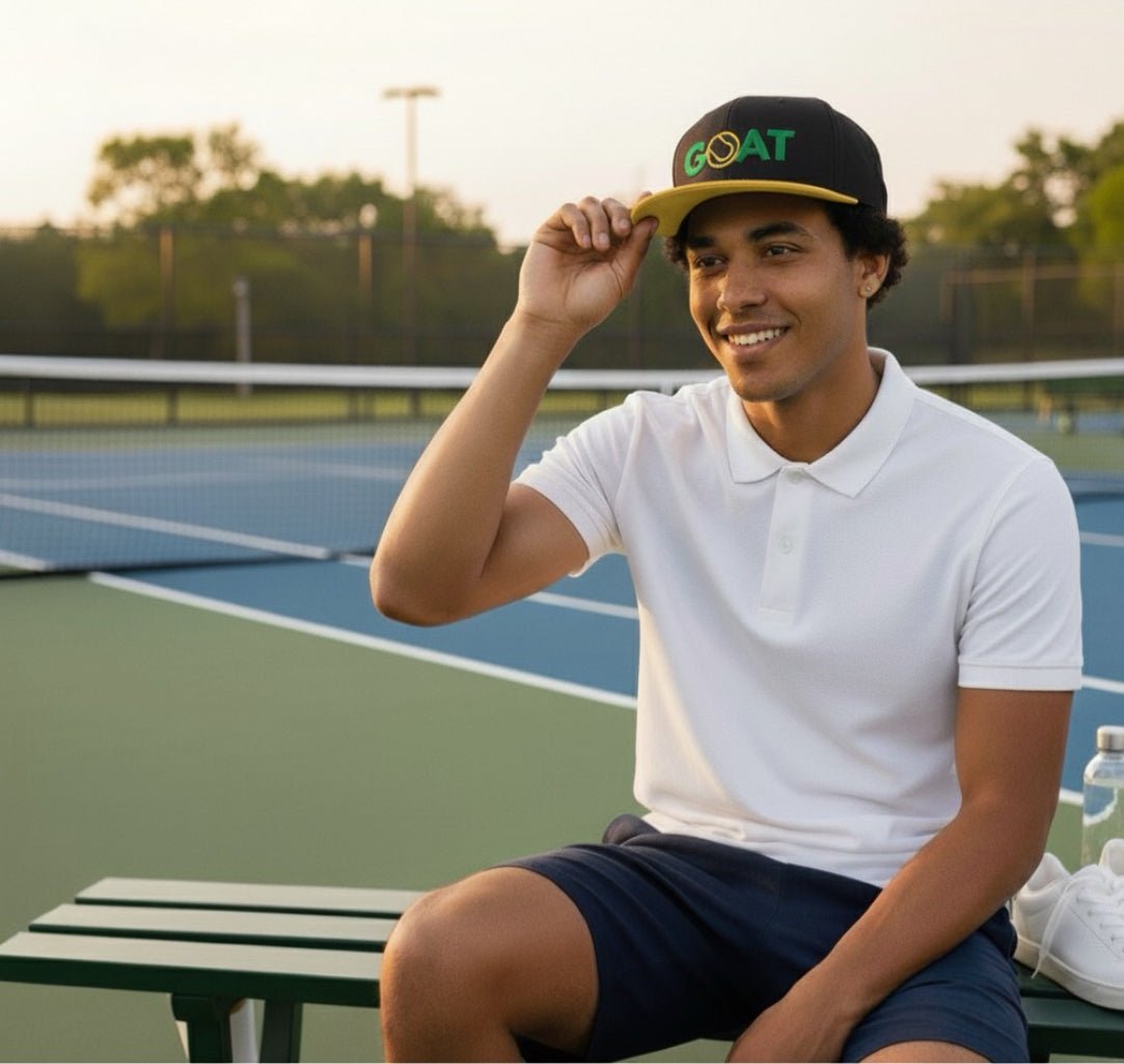 GOAT Tennis Snapback Hat - Golden Slam Tennis Apparel