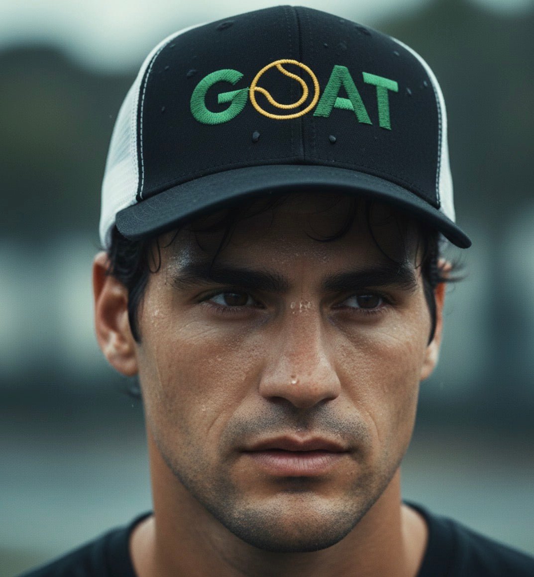 GOAT Tennis Trucker Cap - Golden Slam Tennis Apparel