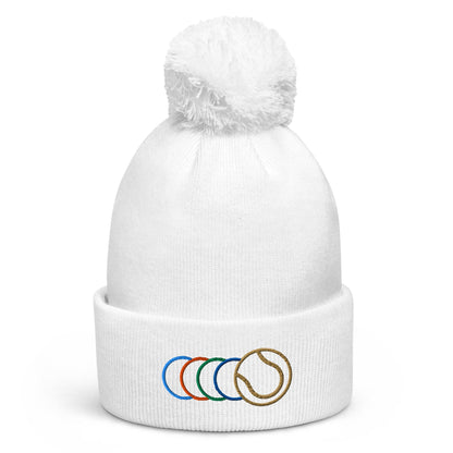 Golden Slam Rings Pom pom tennis beanie - Golden Slam Tennis Apparel