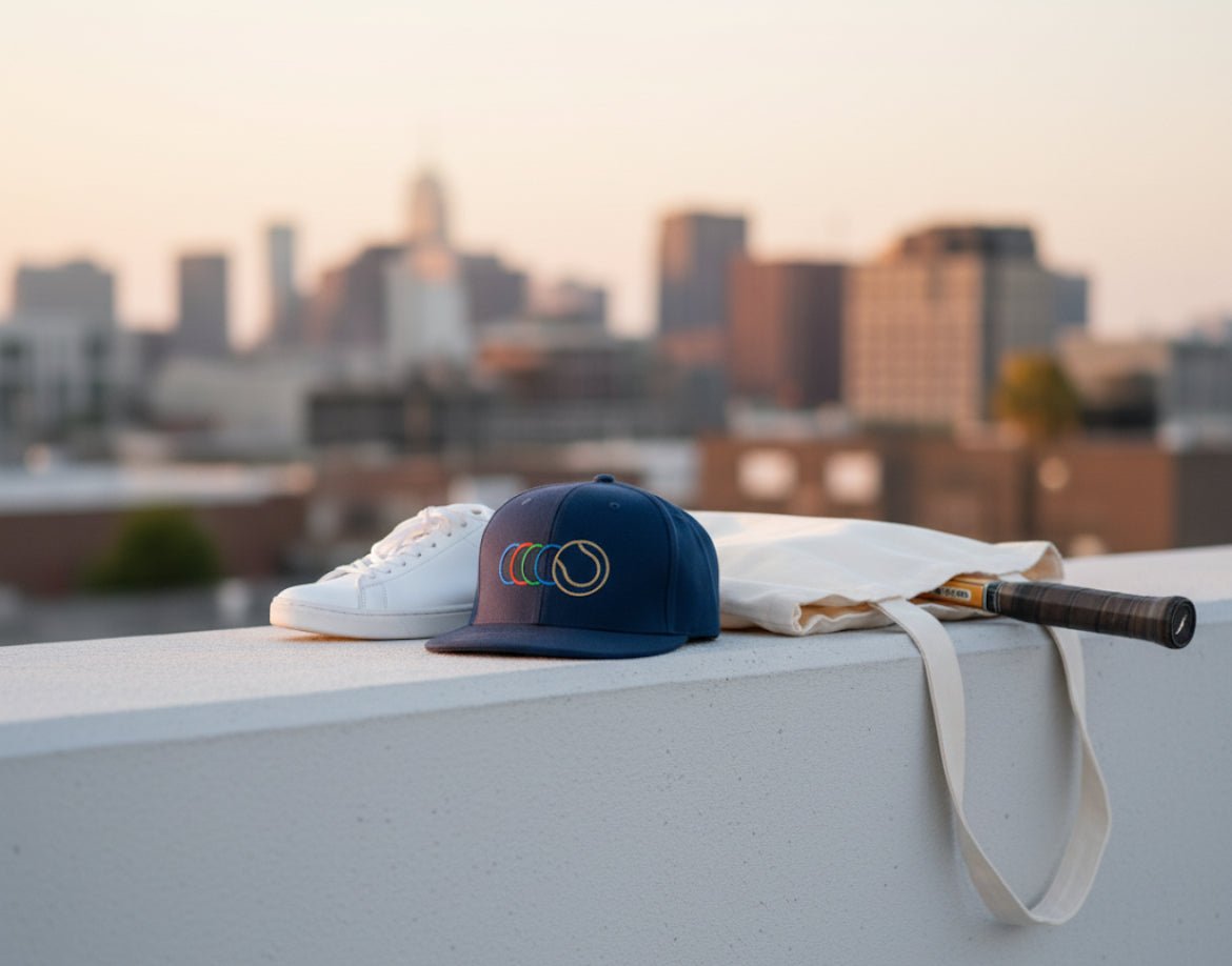 GOLDEN SLAM Snapback Hat Navy - Golden Slam Tennis Apparel