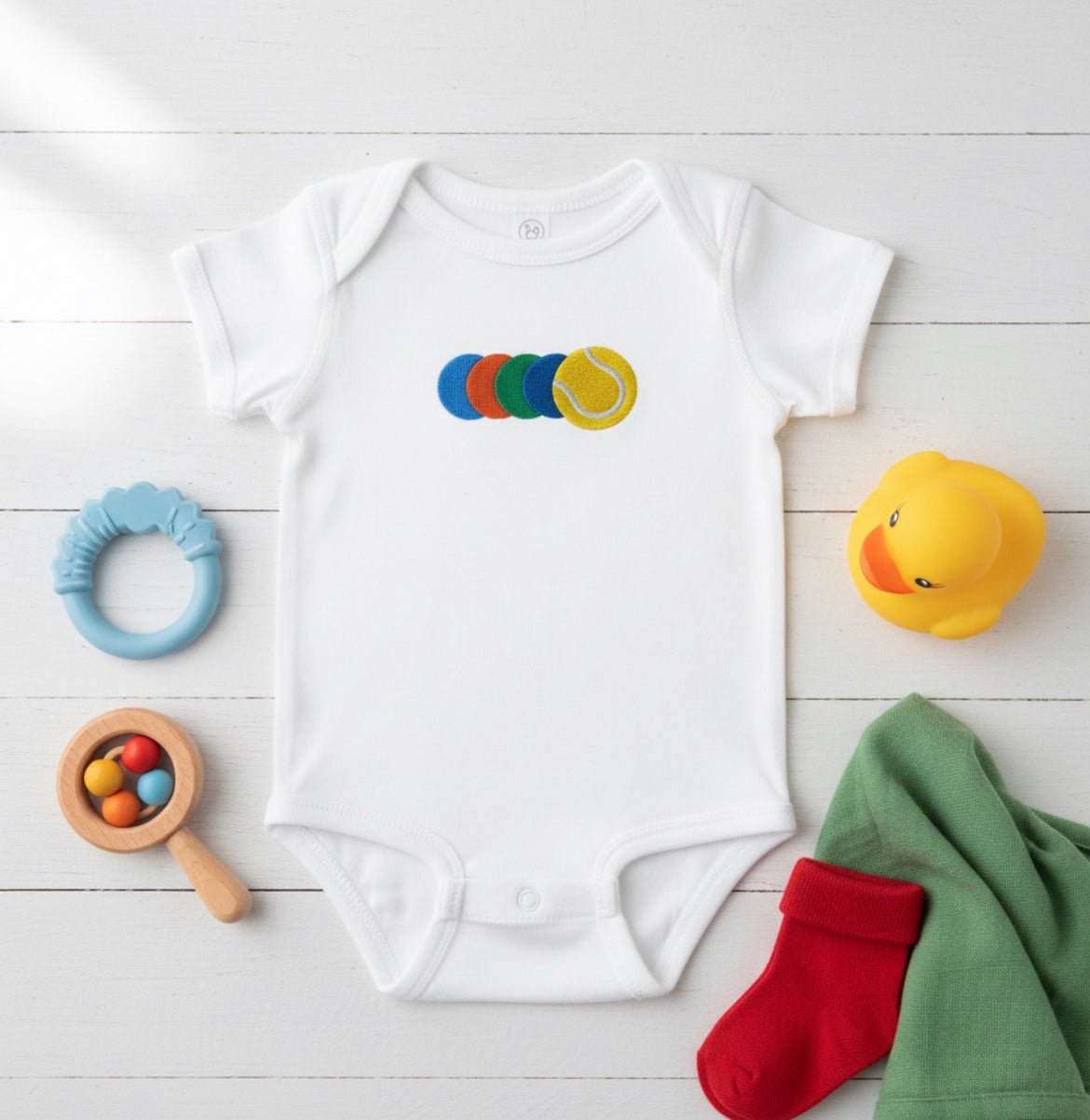 GOLDEN SLAM tennis baby bodysuit - Golden Slam Tennis Apparel