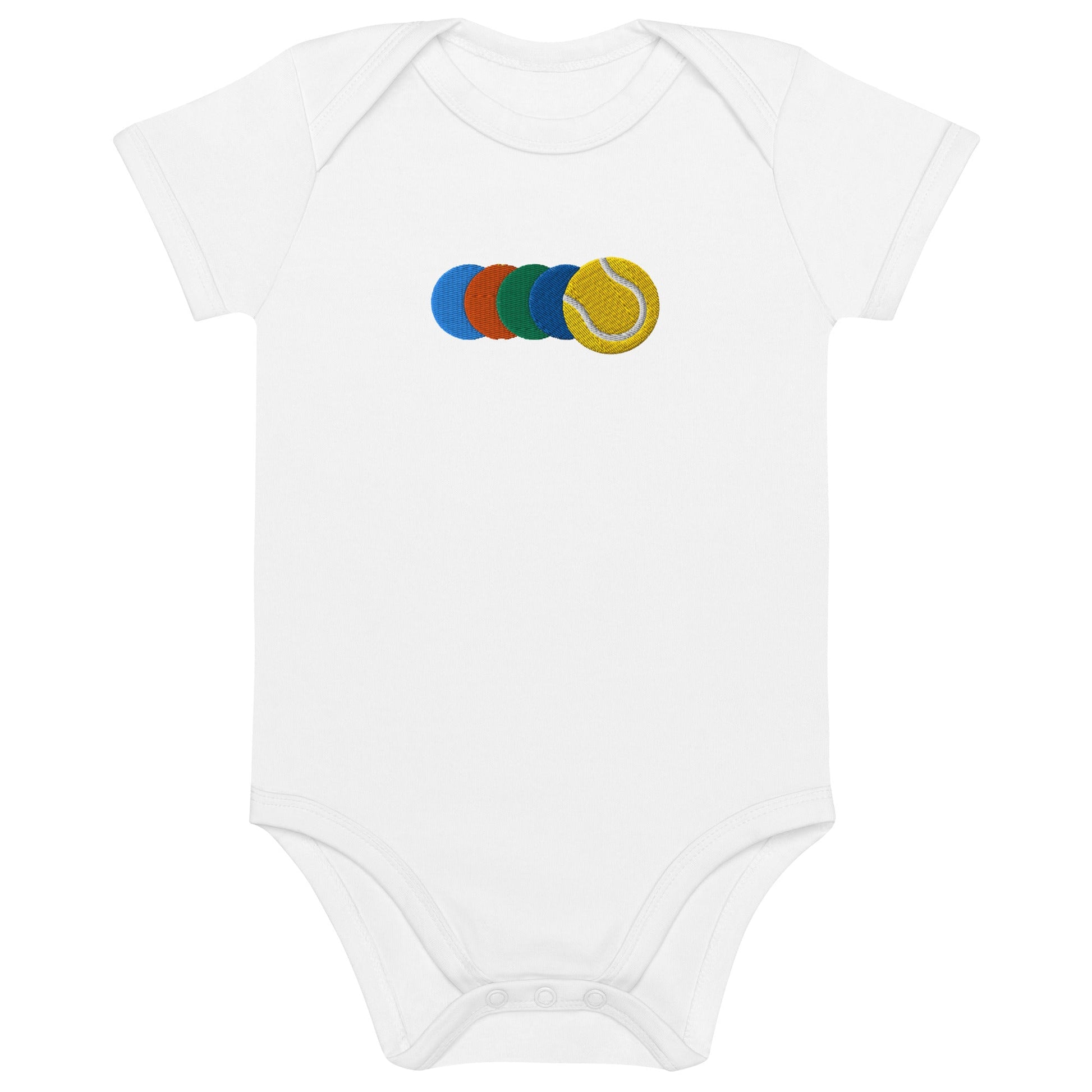 GOLDEN SLAM tennis organic baby bodysuit - Golden Slam Tennis Apparel