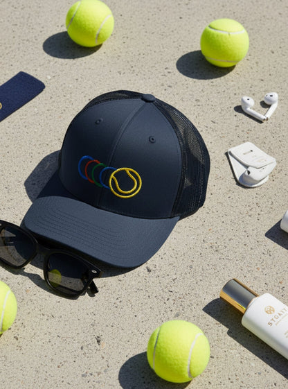 GOLDEN SLAM Trucker Cap Navy - Golden Slam Tennis Apparel