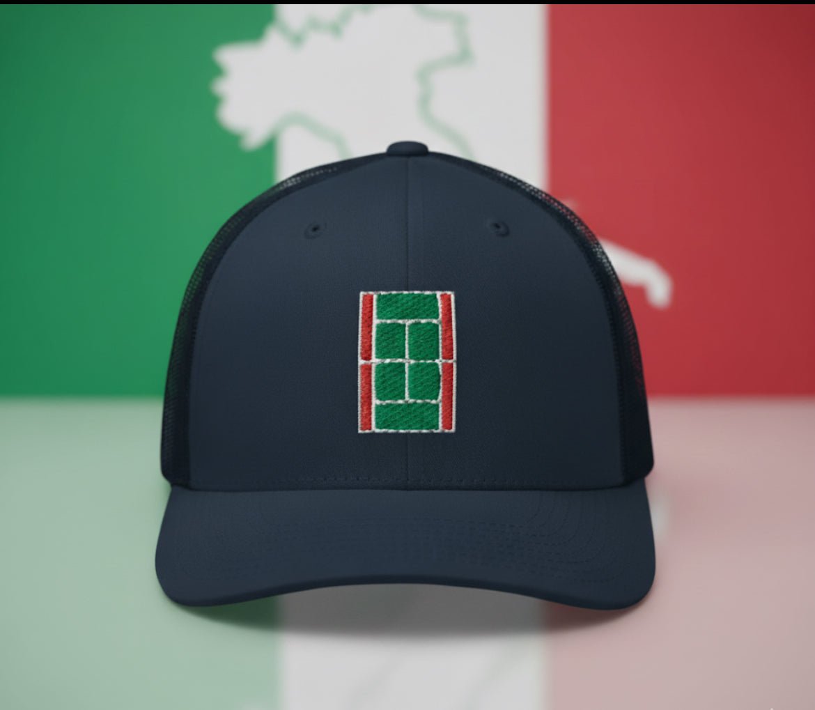 ITALY Tennis Trucker Cap - Golden Slam Tennis Apparel