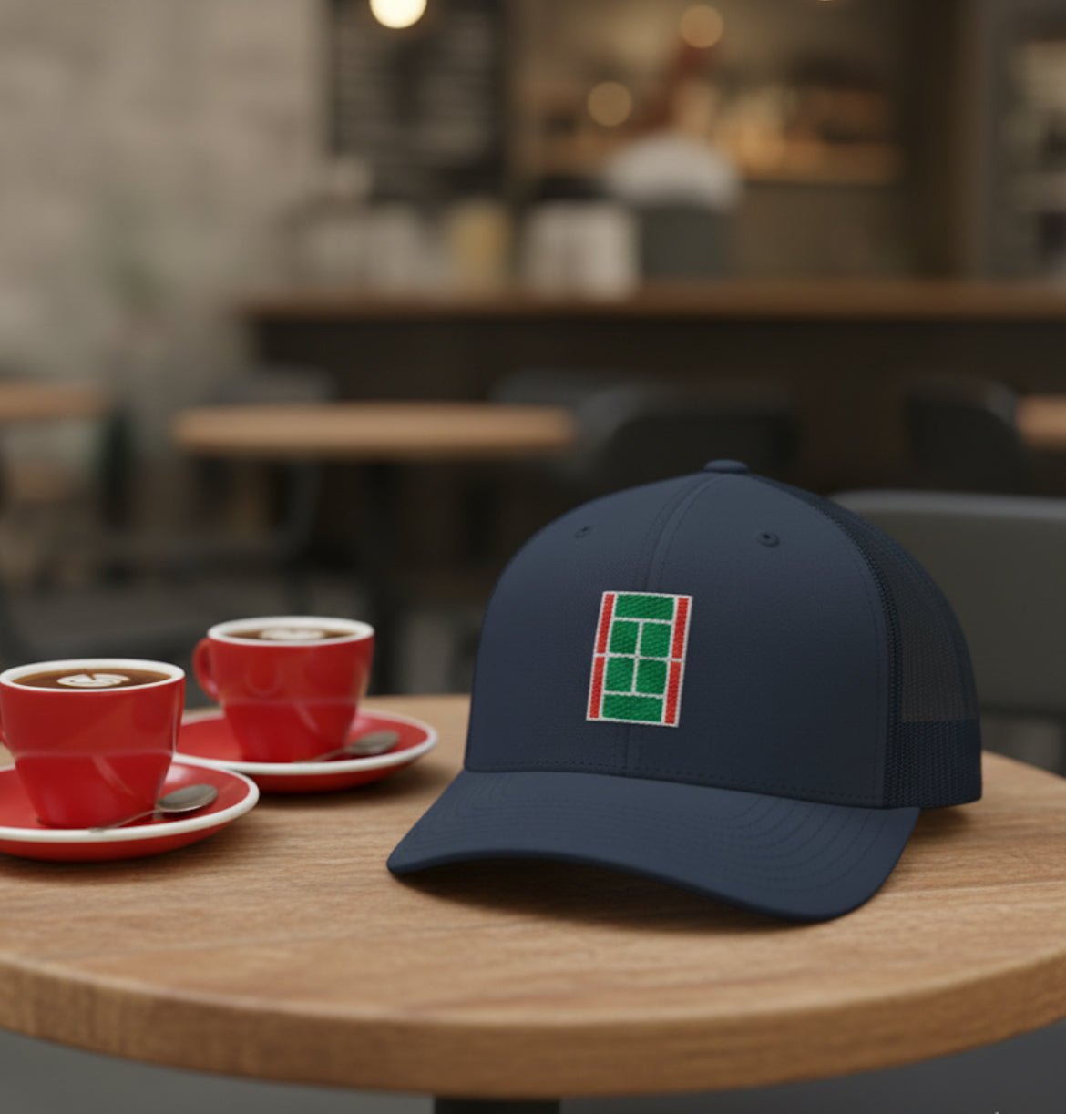 ITALY Tennis Trucker Cap - Golden Slam Tennis Apparel