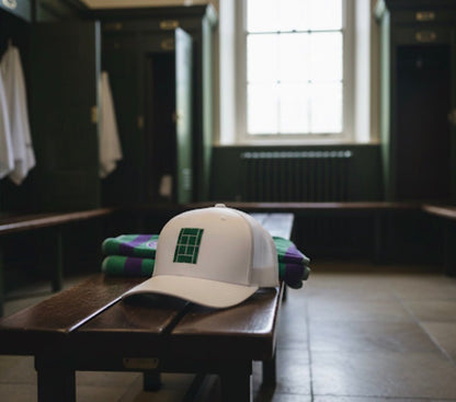 LONDON Tennis Trucker Cap white - Golden Slam Tennis Apparel