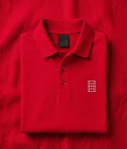Match Point Red - Women's Polo Shirt fitted cut - Golden Slam Tennis Apparel