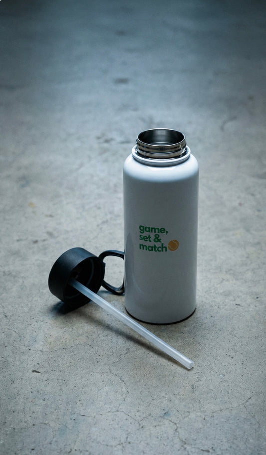 MATCH Stainless steel water bottle - Golden Slam Tennis Apparel