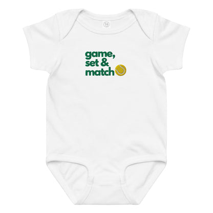 MATCH tennis baby bodysuit - Golden Slam Tennis Apparel