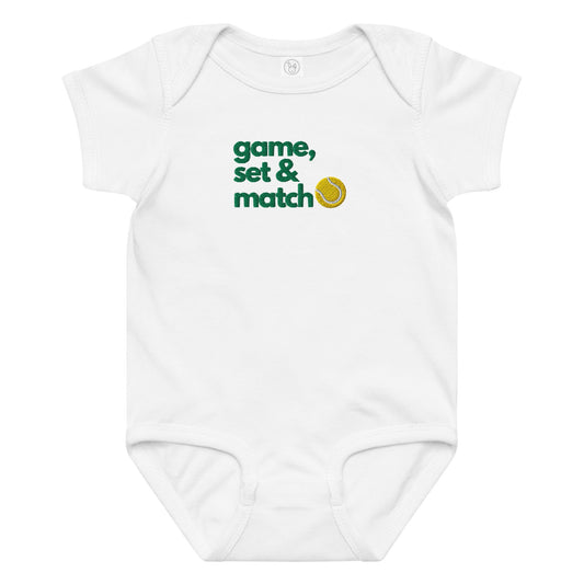 MATCH tennis baby bodysuit - Golden Slam Tennis Apparel