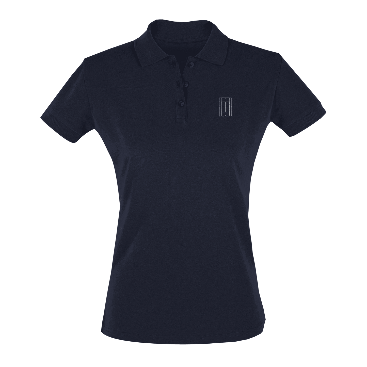 Monaco Midnight - Women's Tennis Polo Shirt fitted cut - Golden Slam Tennis Apparel