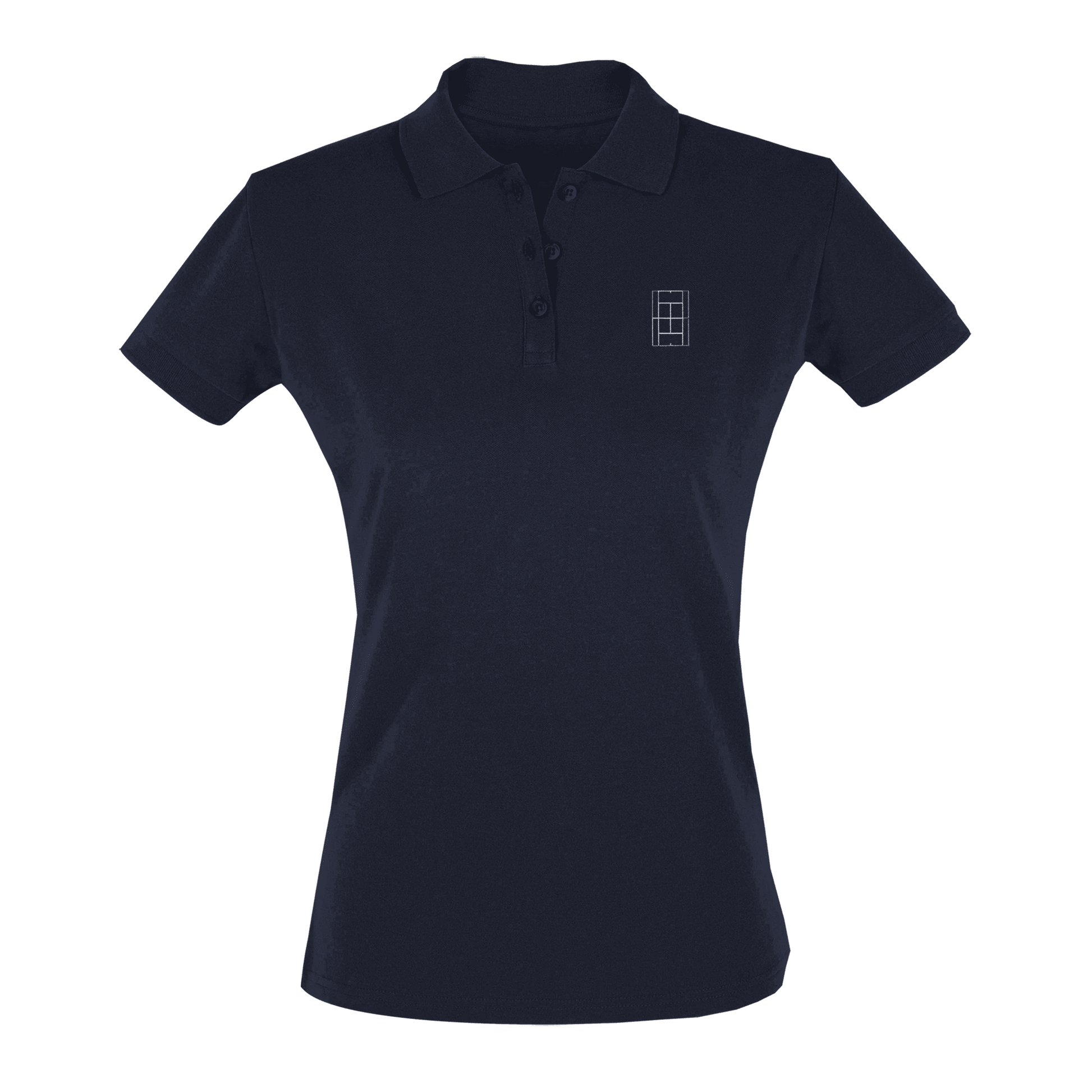 Monaco Midnight - Women's Tennis Polo Shirt fitted cut - Golden Slam Tennis Apparel