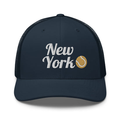 New York Tennis Trucker Cap navy - Golden Slam Tennis Apparel