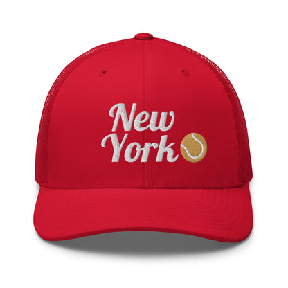 New York Tennis Trucker Cap red - Golden Slam Tennis Apparel