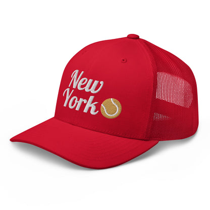 New York Tennis Trucker Cap - Golden Slam Tennis Apparel