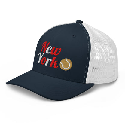 New York Tennis Trucker Cap USA - Golden Slam Tennis Apparel