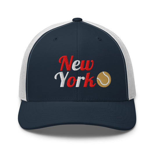 New York Tennis Trucker Cap USA - Golden Slam Tennis Apparel